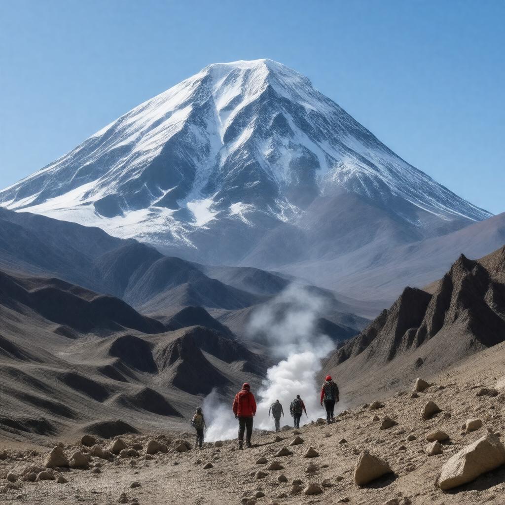 AI-created image of Mount Damavand