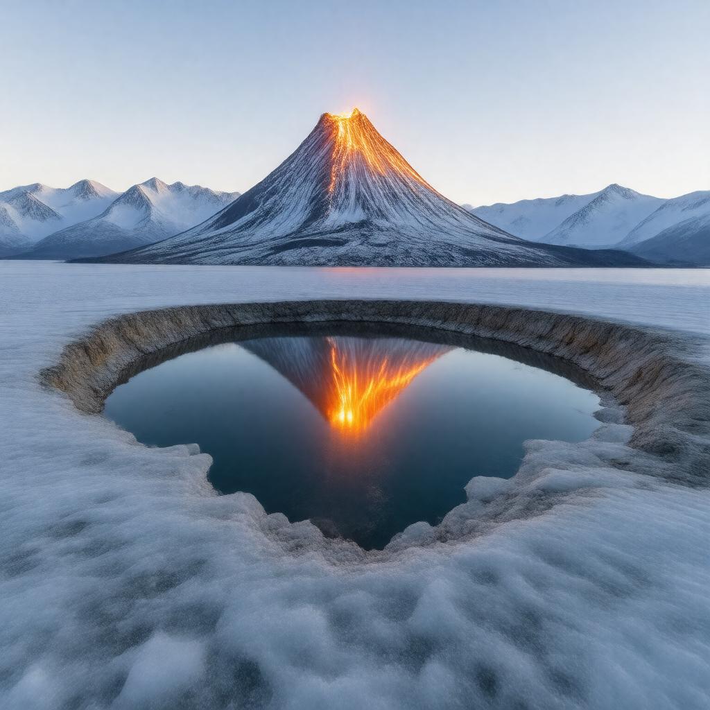 AI-created image of Mount Erebus