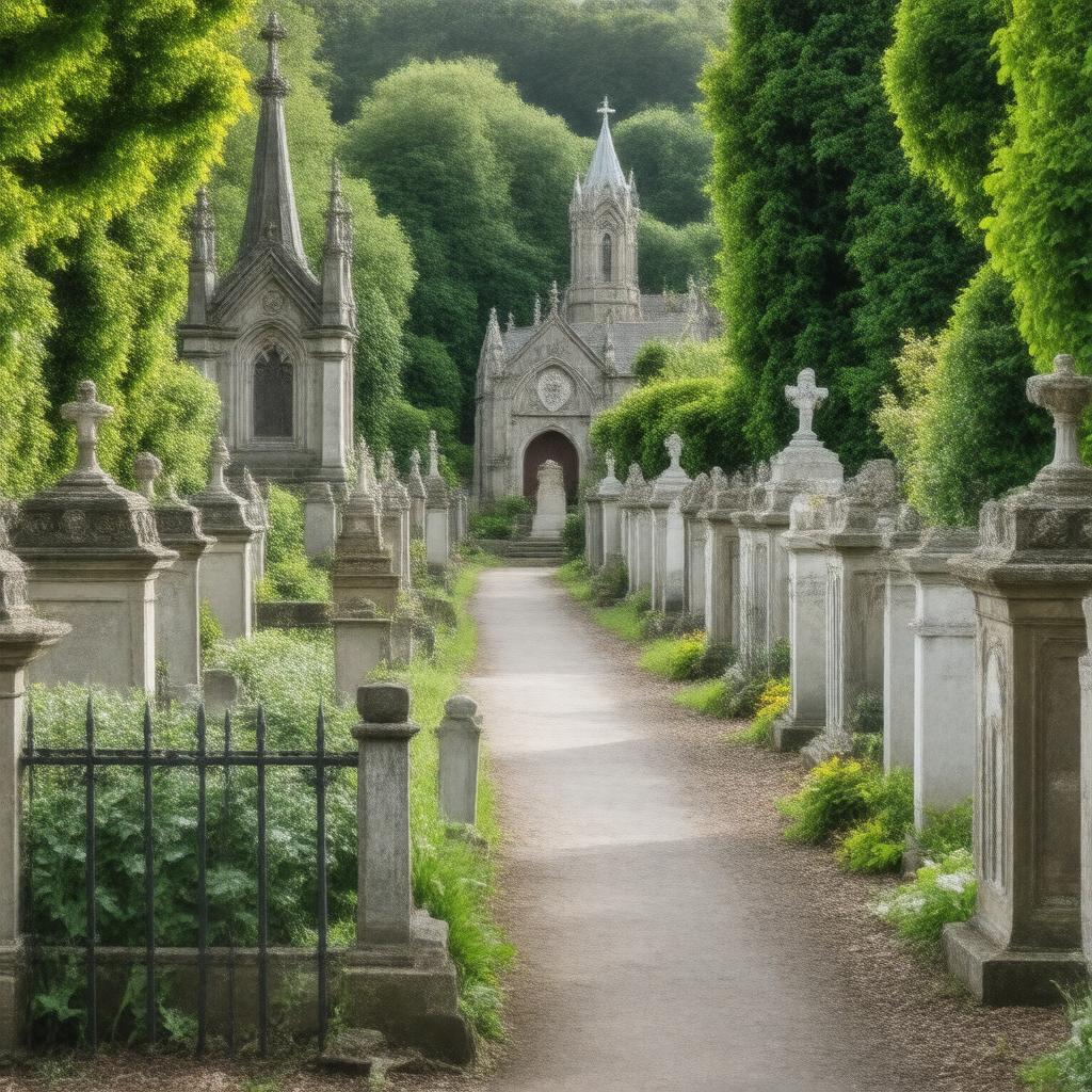 AI-created image of Mount Jerome Cemetery