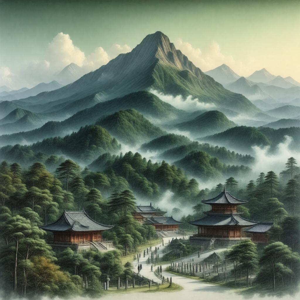 AI-created image of Mount Kōya