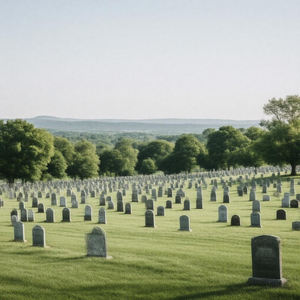 Click to view larger image AI-created image of Mount Olivet Cemetery, Frederick, Maryland