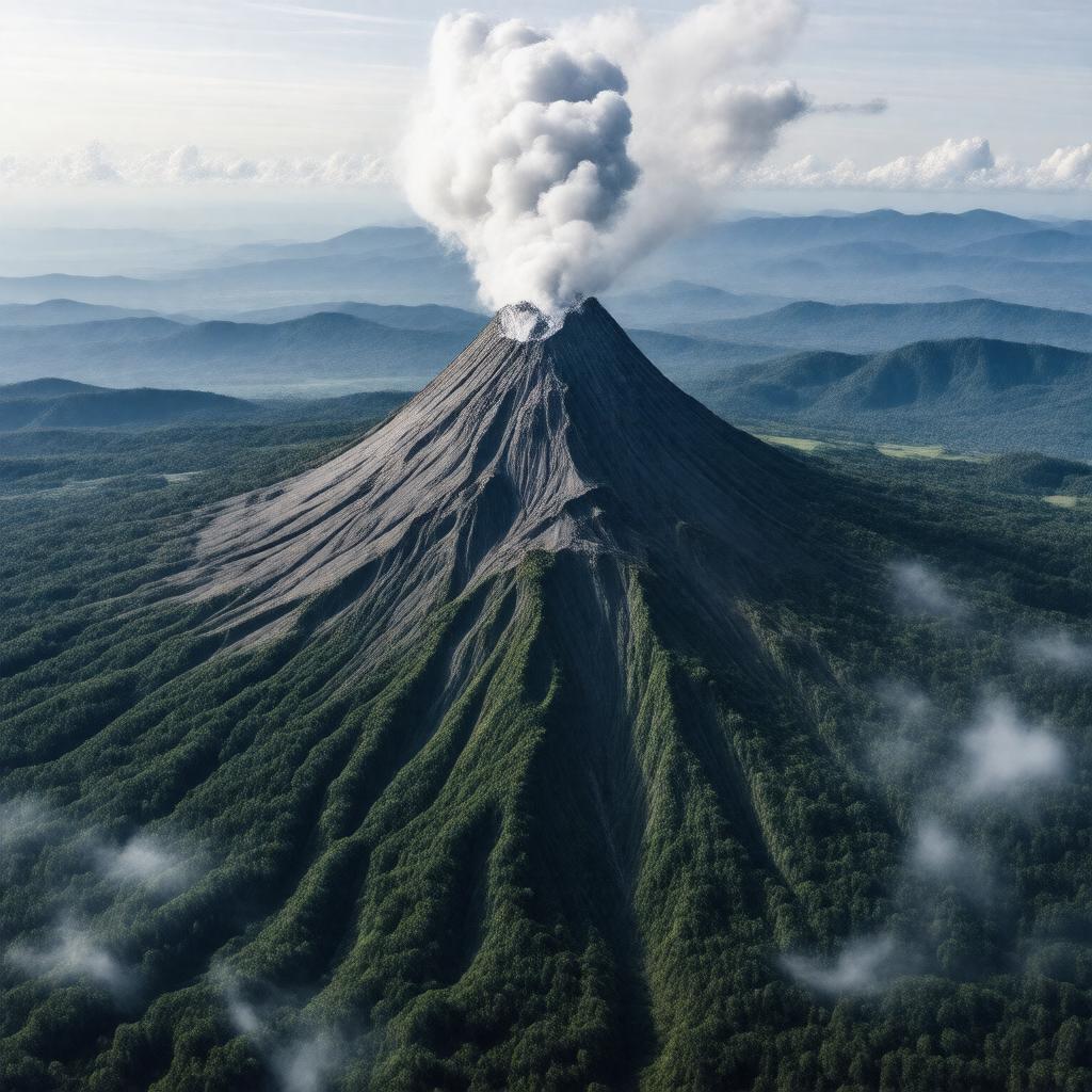 AI-created image of Mount Sinabung