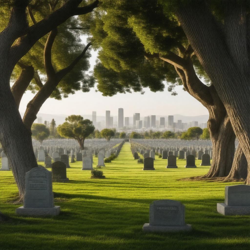 AI-created image of Mount Sinai Memorial Park Cemetery