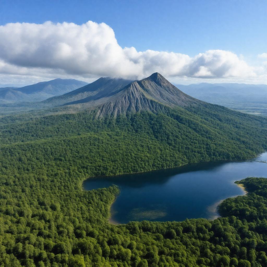 AI-created image of Mount Tambora