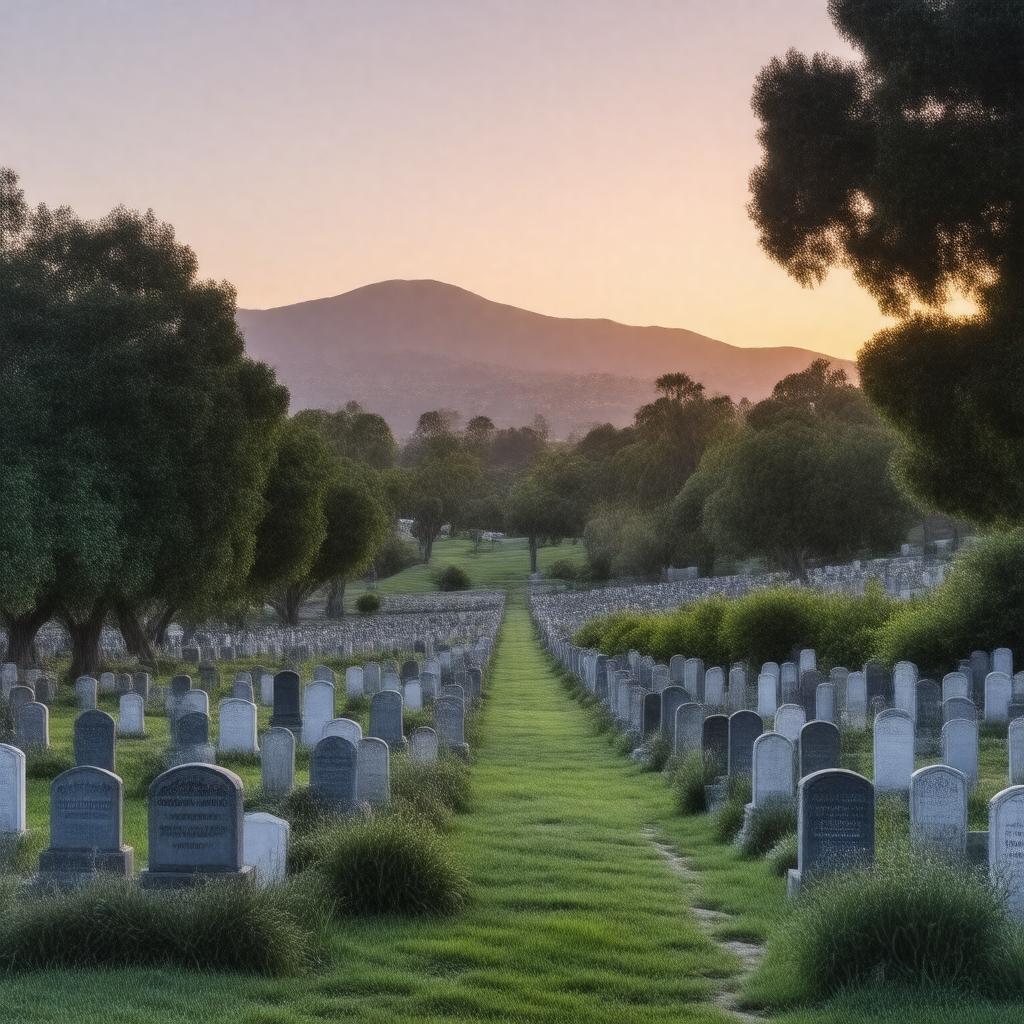 Click to view larger image AI-created image of Mountain View Cemetery, Altadena, California