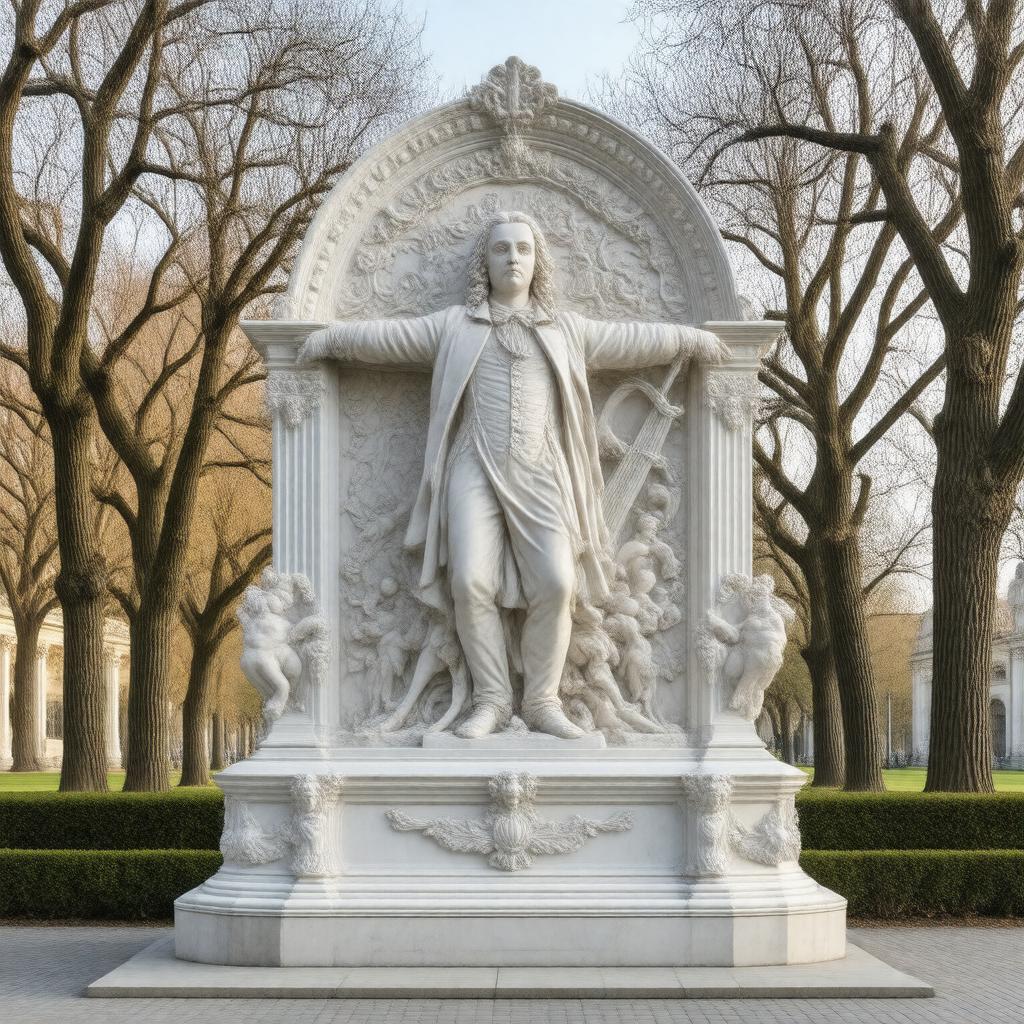 Click to view larger image AI-created image of Mozart Monument, Vienna