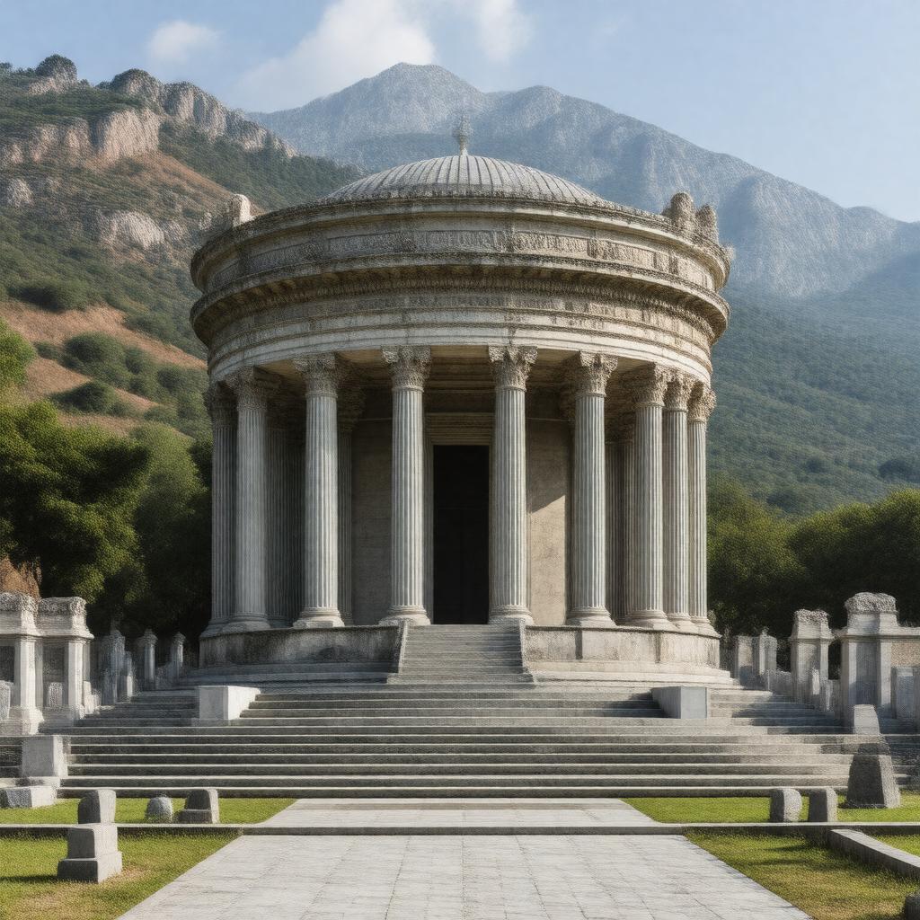 AI-created image of Mtatsminda Pantheon