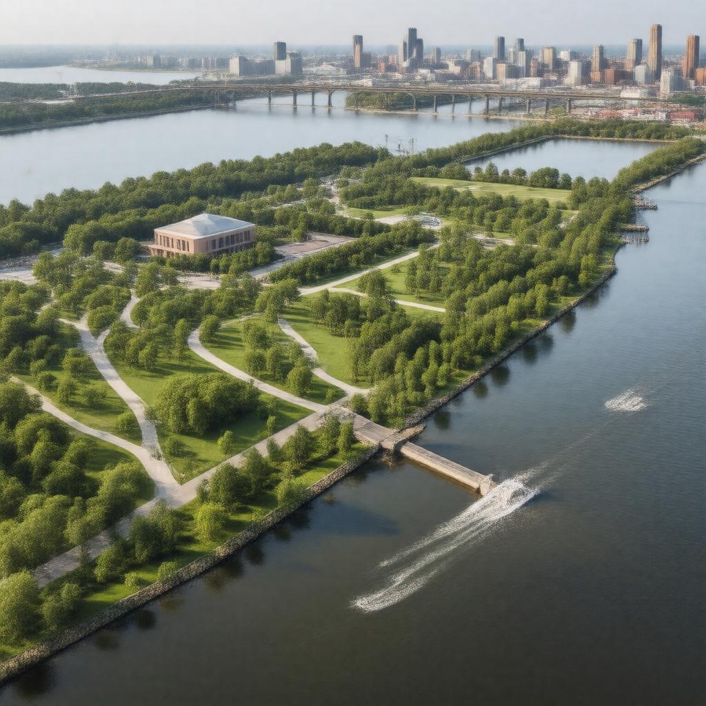 AI-created image of Mud Island River Park