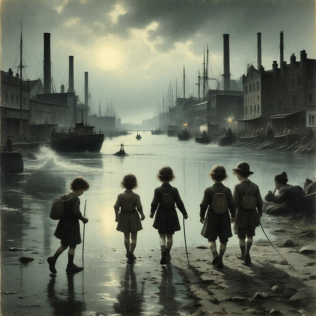 AI-created image of Mudlarks