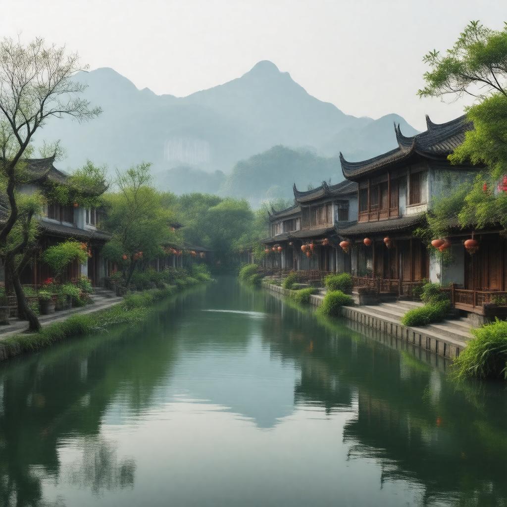 Click to view larger image AI-created image of Mudu Ancient Town