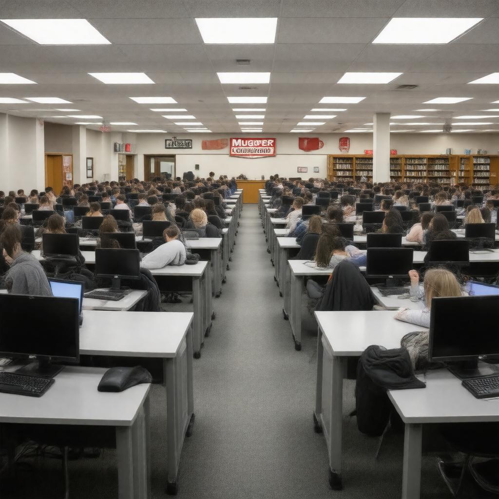 Click to view larger image AI-created image of Mugar Computer Lab