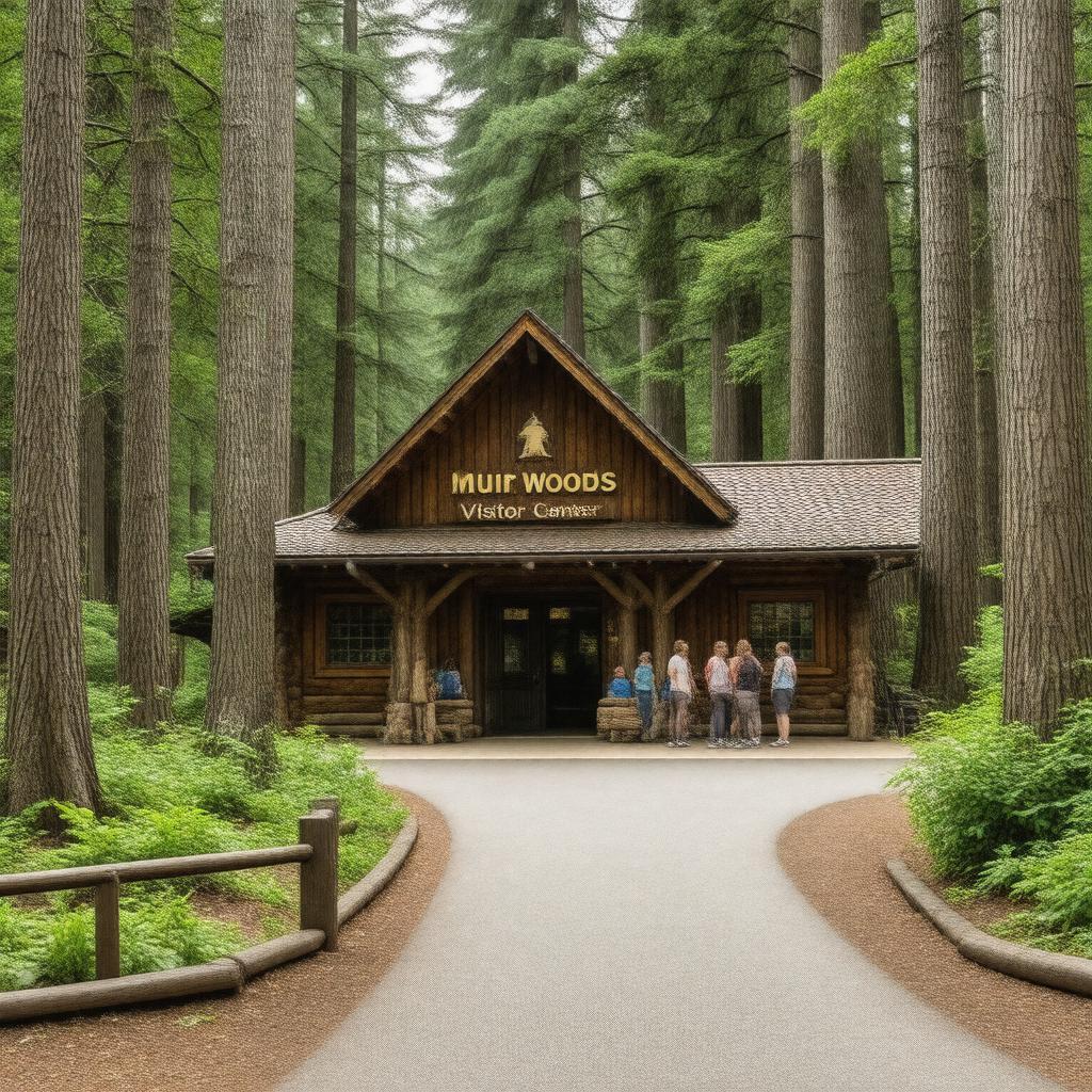 AI-created image of Muir Woods Visitor Center