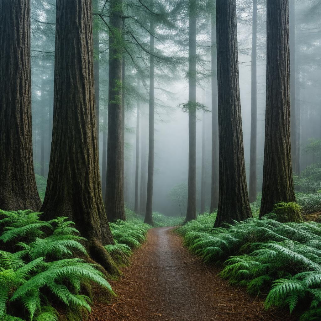 Click to view larger image AI-created image of Muir Woods