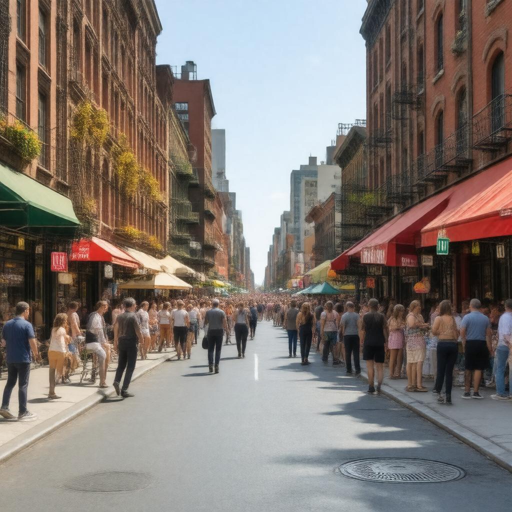 AI-created image of Mulberry Street