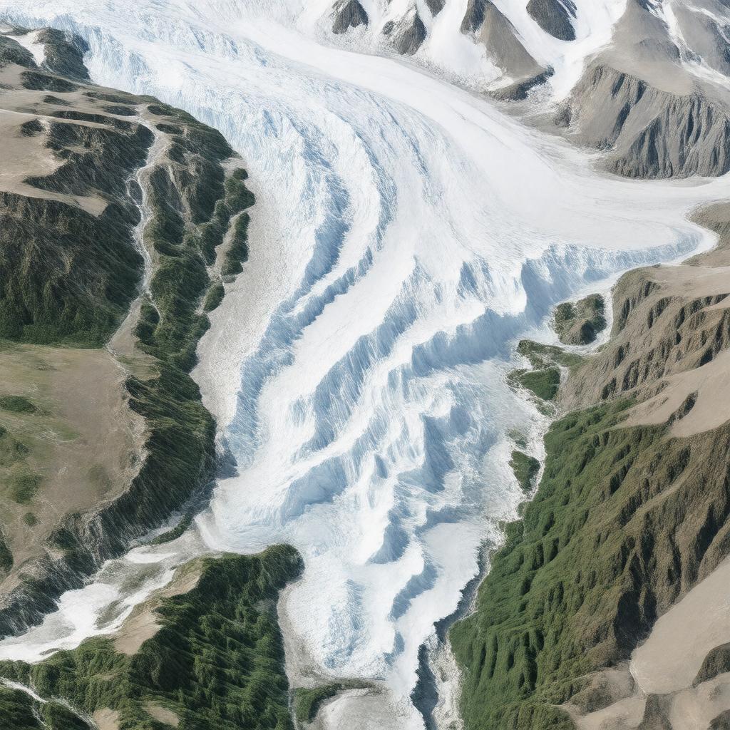 Click to view larger image AI-created image of Muldrow Glacier