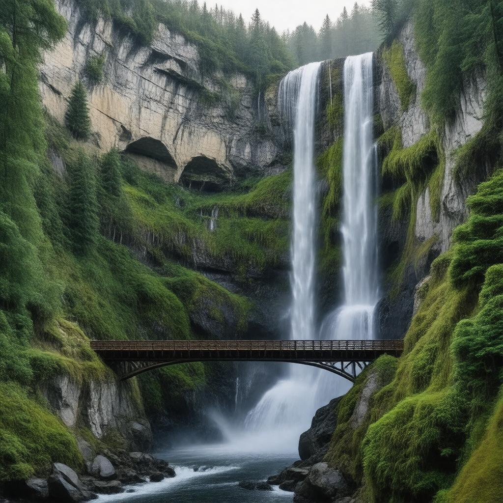 AI-created image of Multnomah Falls