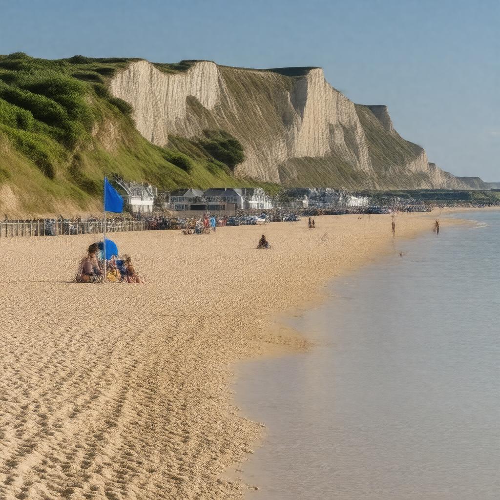 Click to view larger image AI-created image of Mundesley Beach