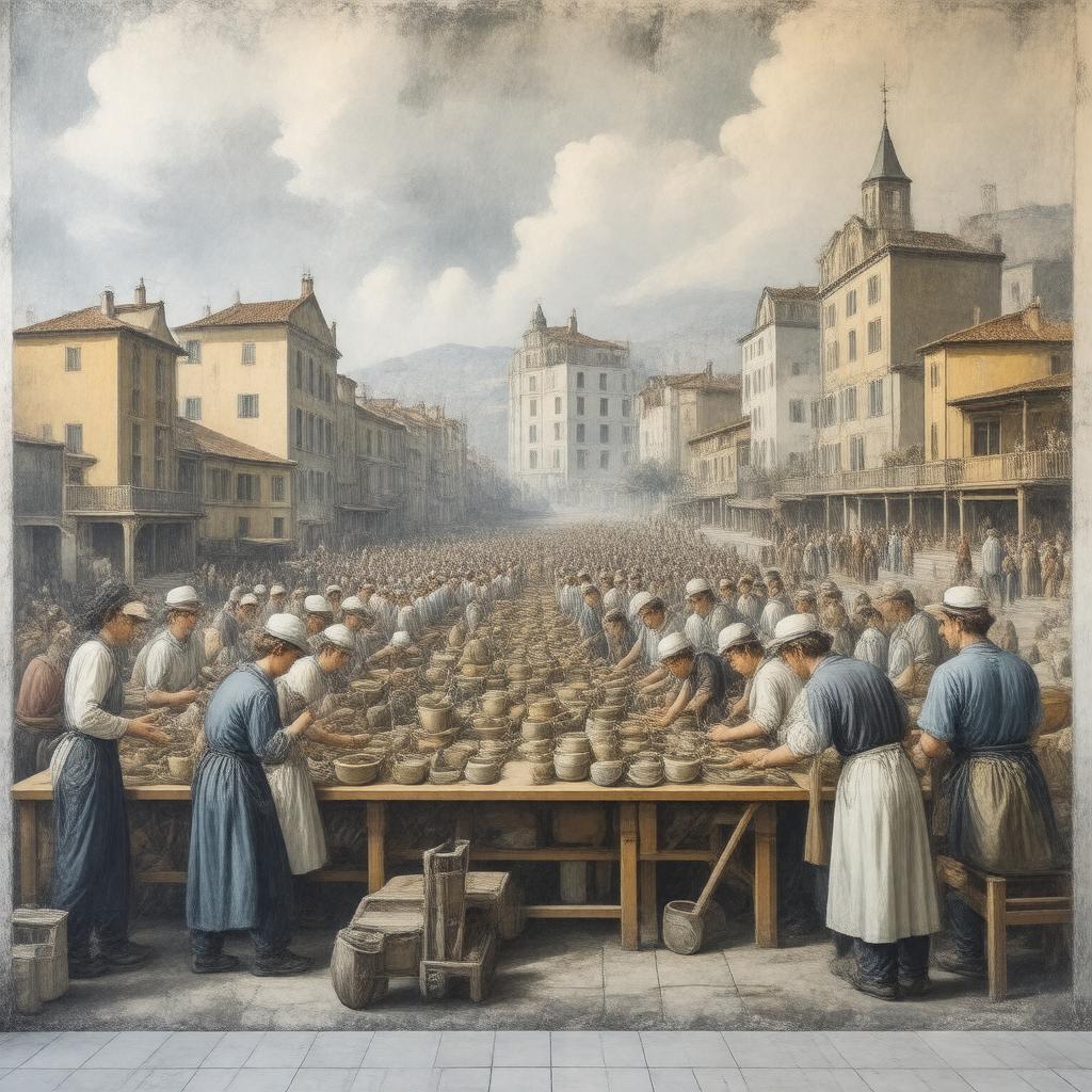 Click to view larger image AI-created image of Mur des Canuts