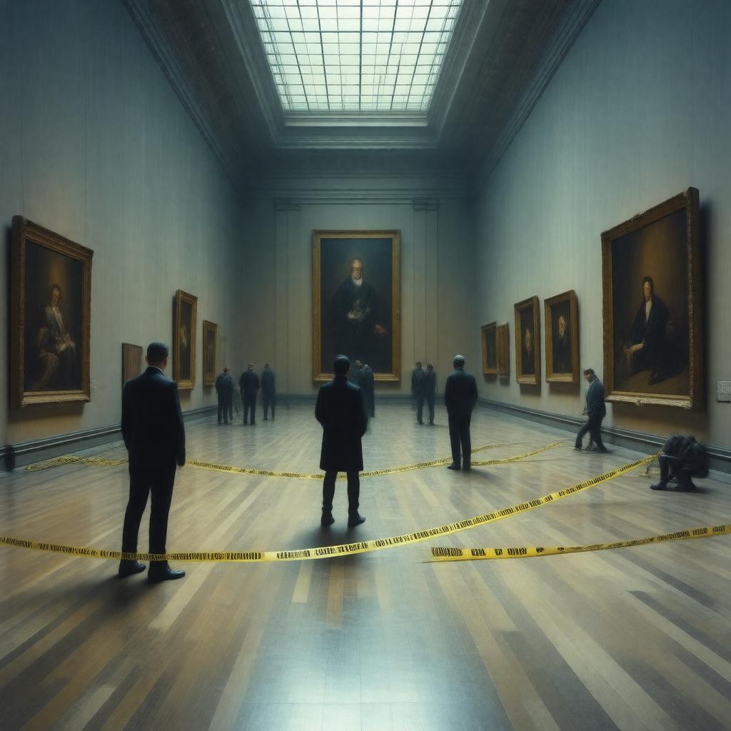 AI-created image of Murder at the National Gallery