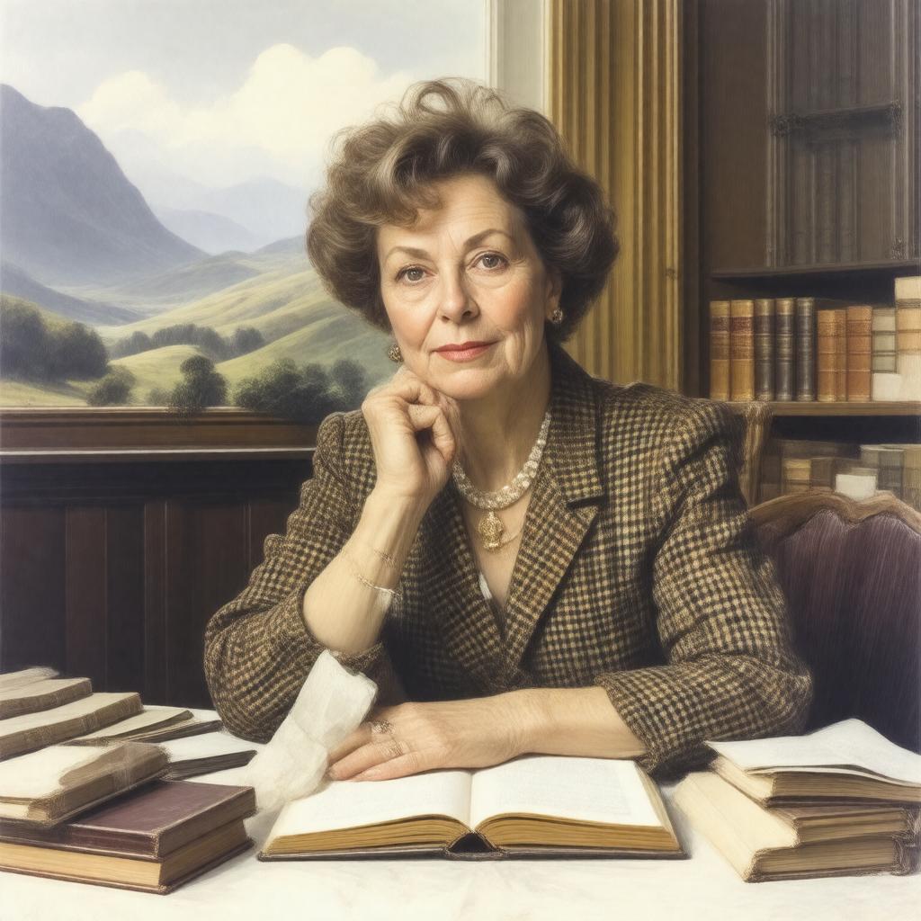 AI-created image of Muriel Spark