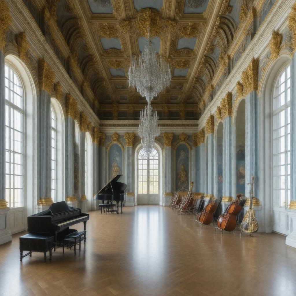 AI-created image of Music Room, Buckingham Palace