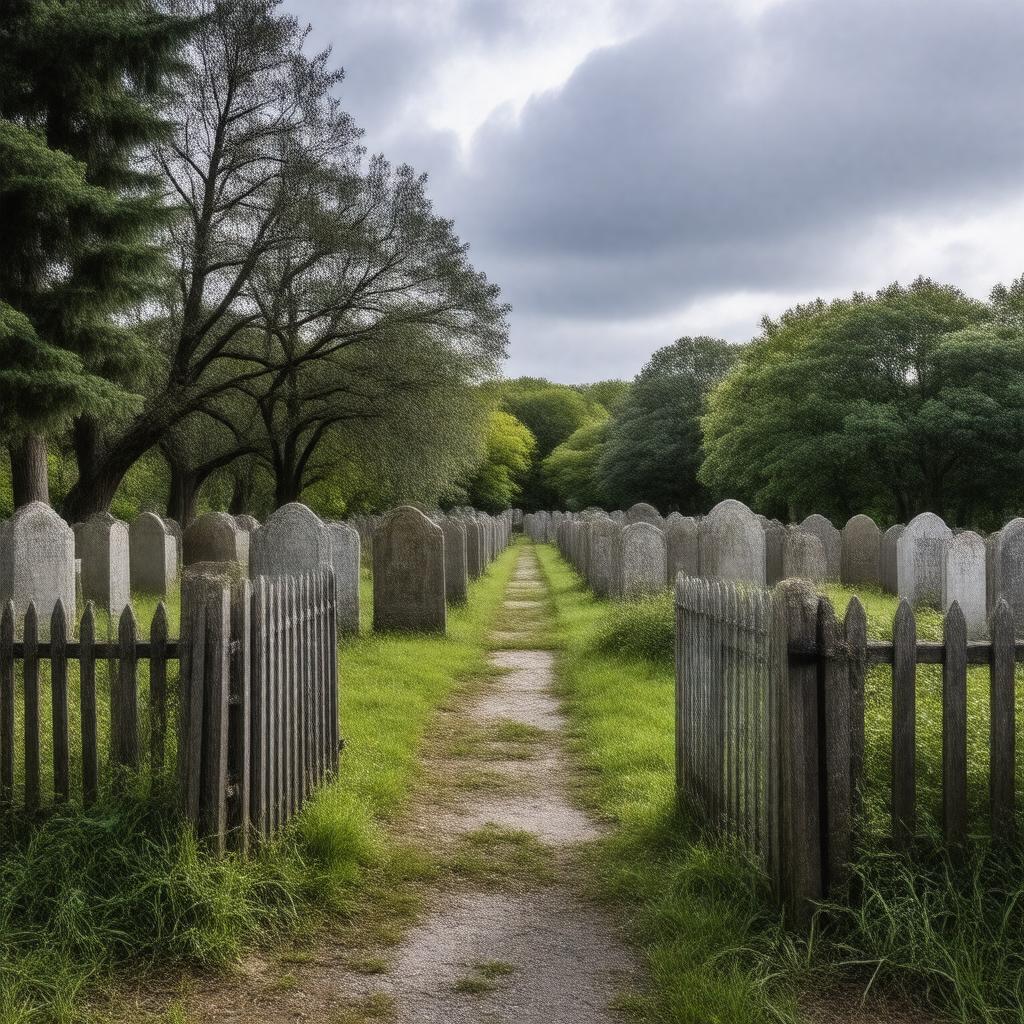 AI-created image of Myles Standish Burial Ground, Duxbury, Massachusetts