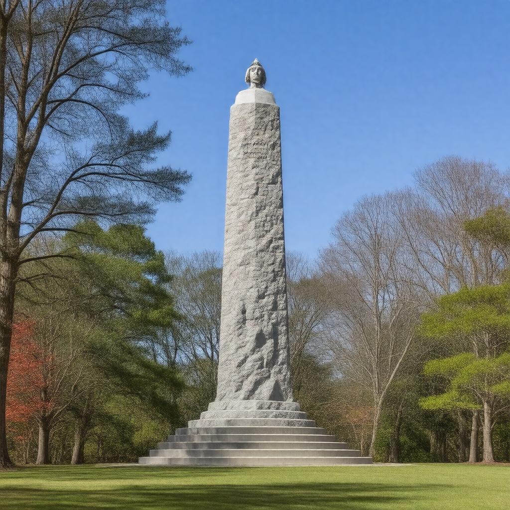 AI-created image of Myles Standish Monument