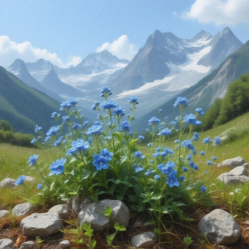 AI-created image of Myosotis alpestris