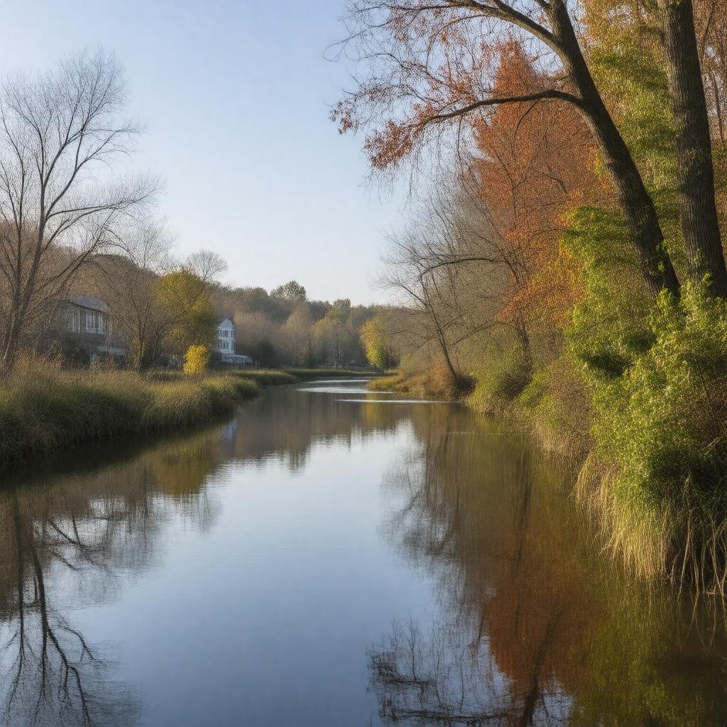 AI-created image of Mystic River Reservation