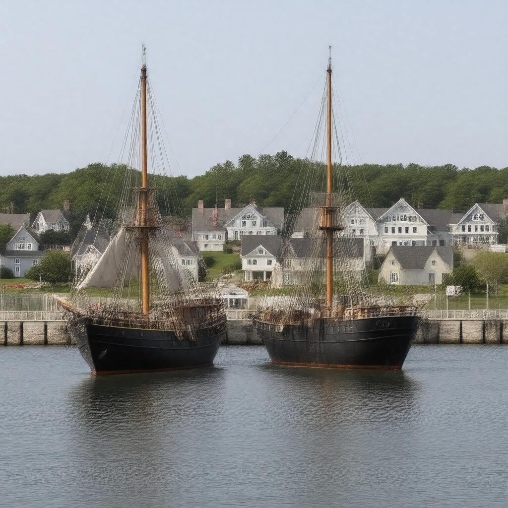 Click to view larger image AI-created image of Mystic Seaport