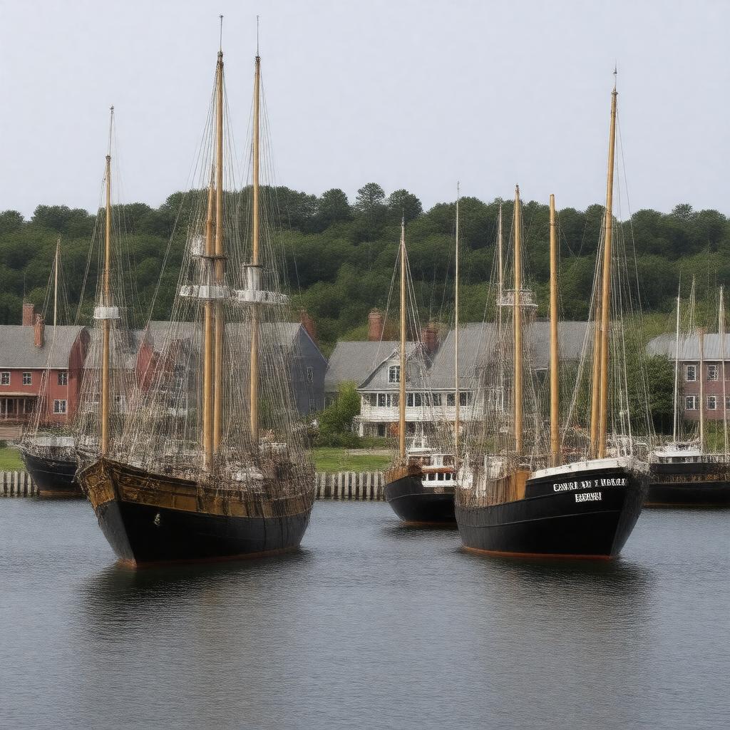 AI-created image of Mystic Seaport Museum