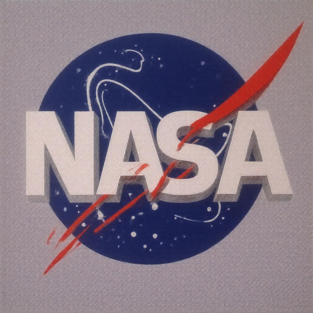 Click to view larger image AI-created image of NASA logotype (the 'worm')