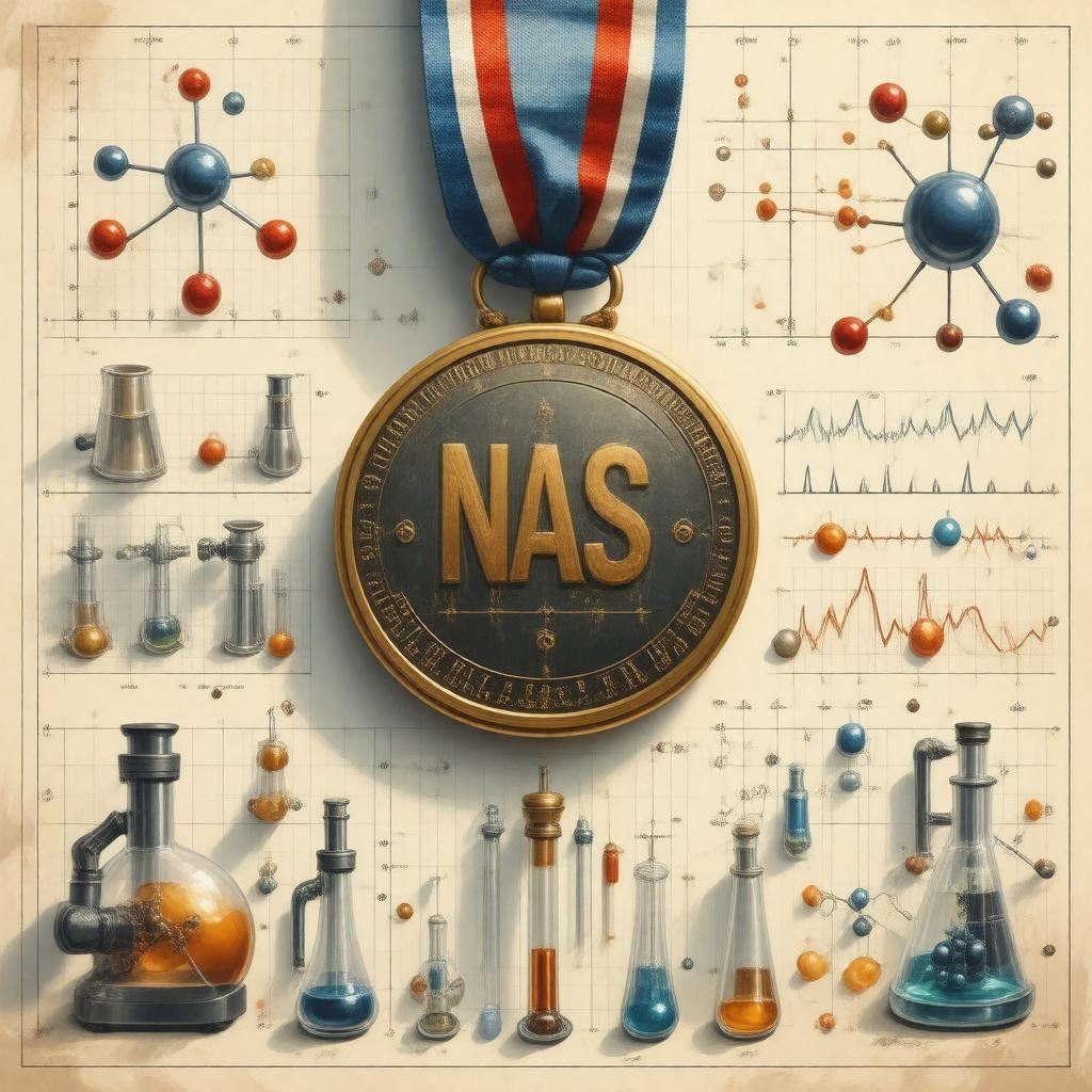 Click to view larger image AI-created image of NAS Award in Materials Science