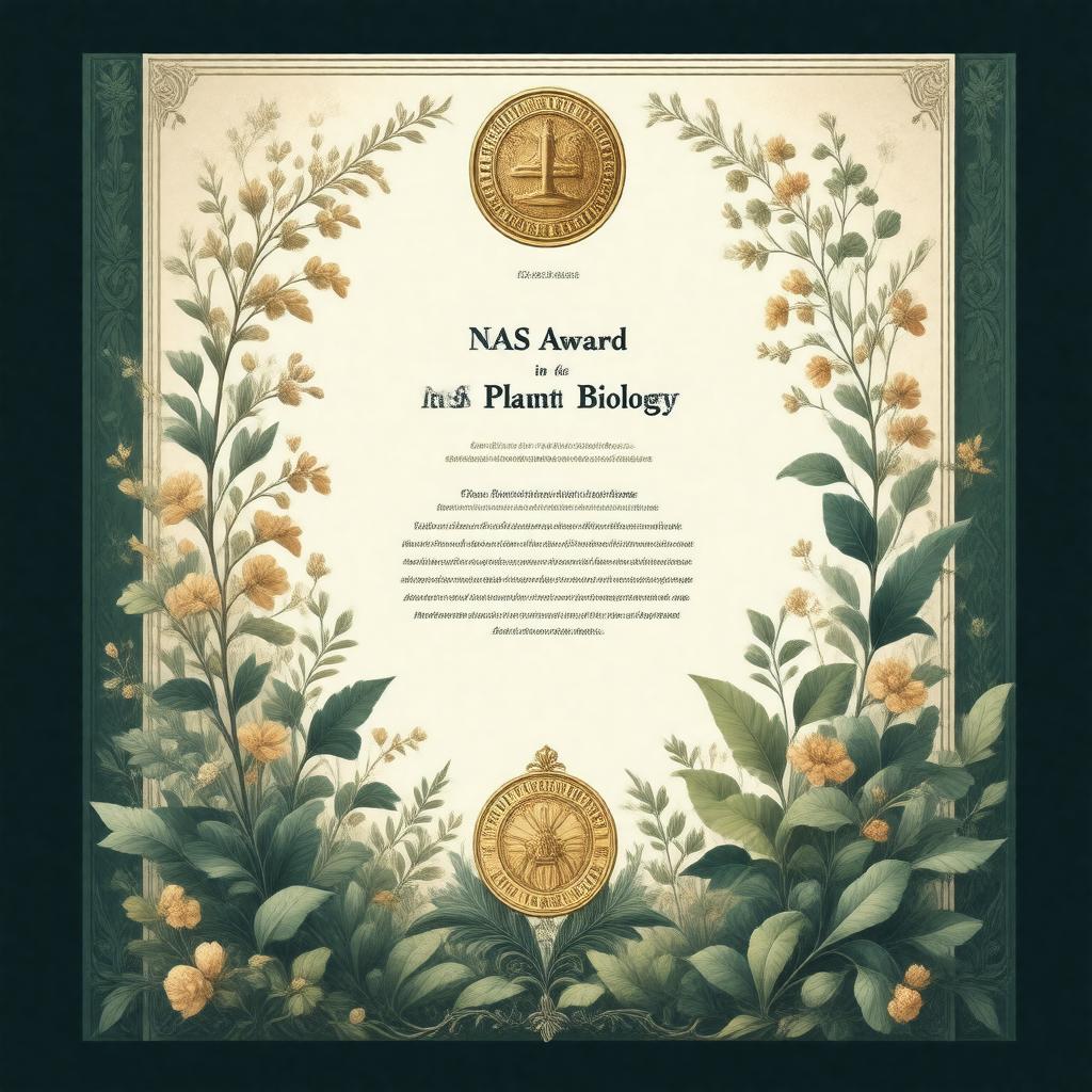 Click to view larger image AI-created image of NAS Award in Plant Biology