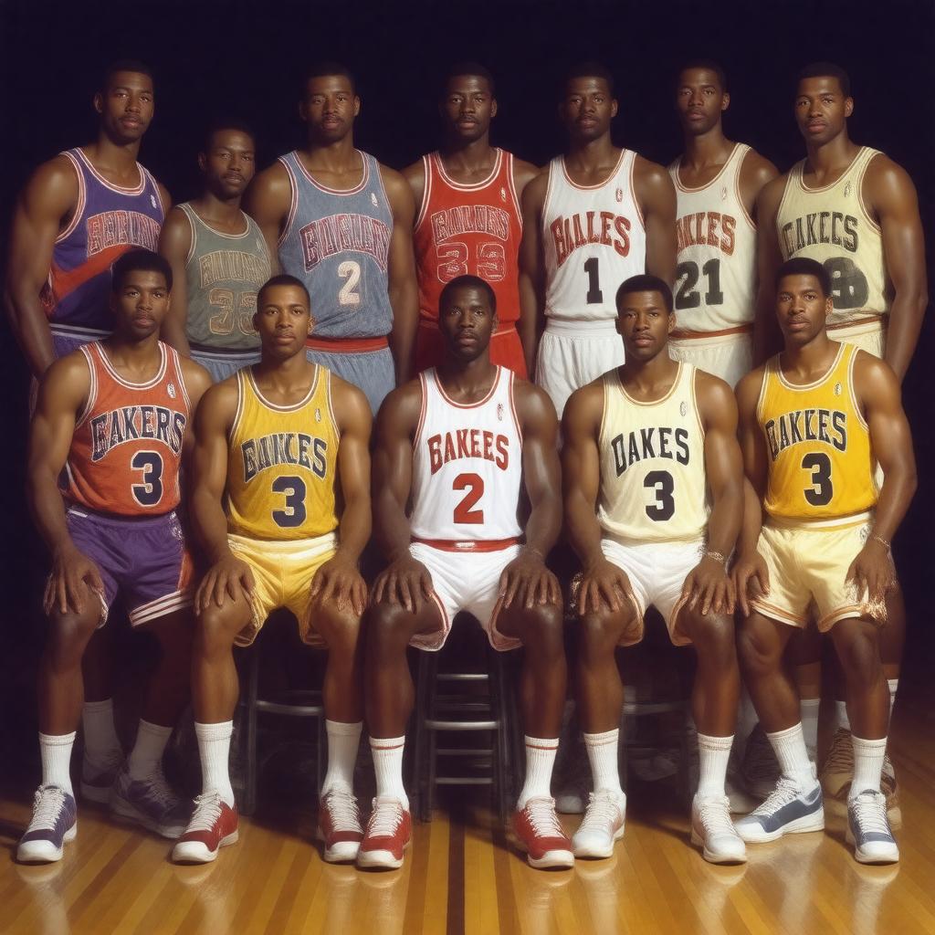 AI-created image of NBA 35th Anniversary Team