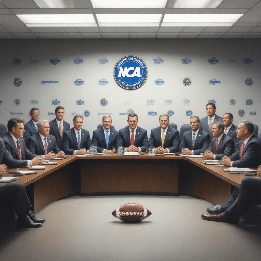 Click to view larger image AI-created image of NCAA Committee on Infractions