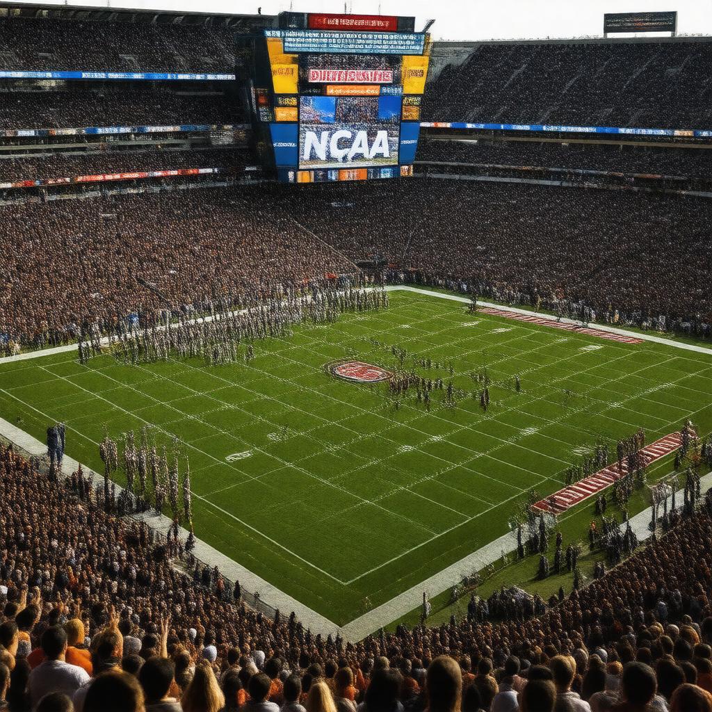 AI-created image of NCAA Division I football
