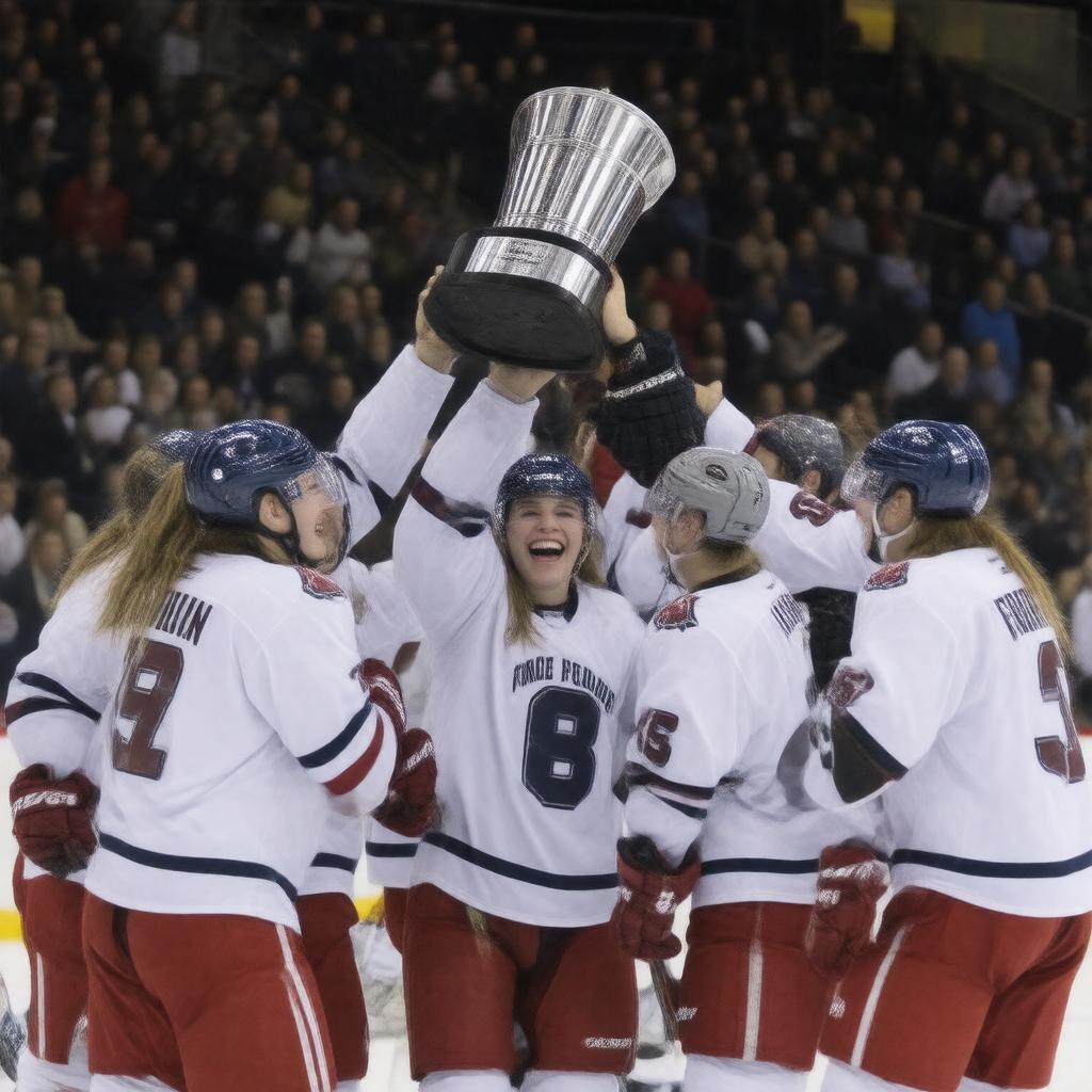 Click to view larger image AI-created image of NCAA Women's Ice Hockey Championship