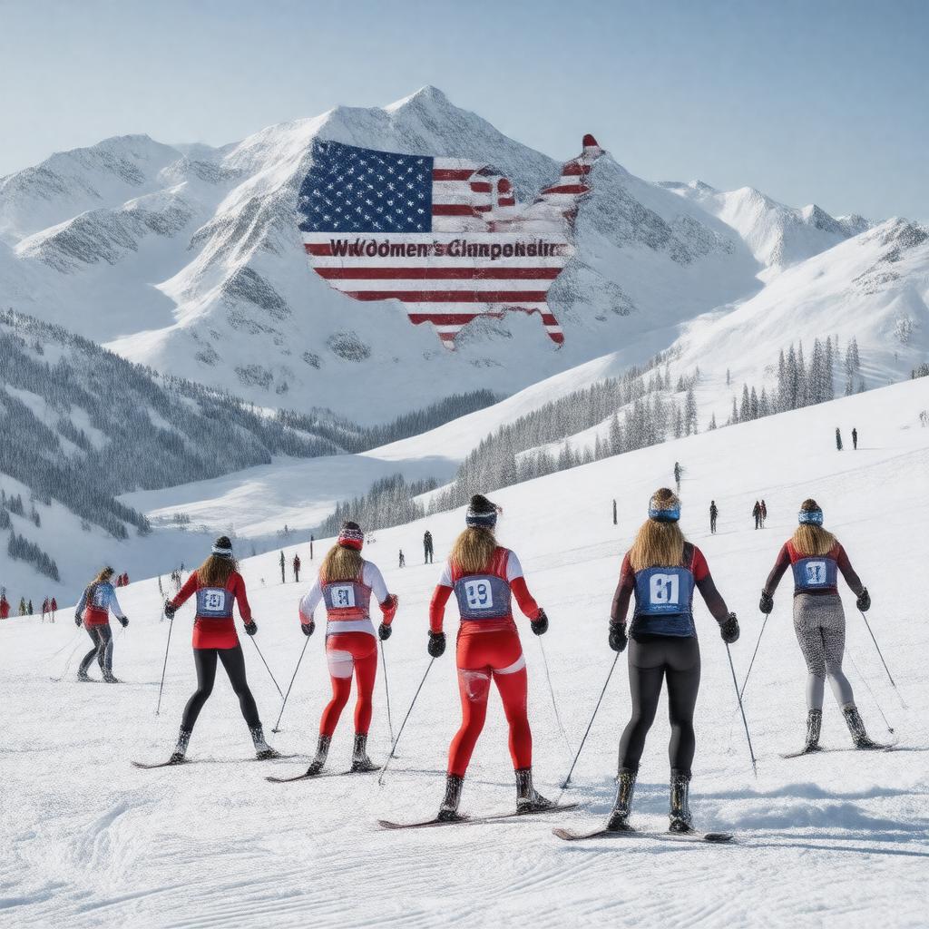 AI-created image of NCAA Women's Skiing Championship