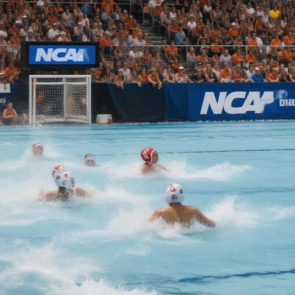 Click to view larger image AI-created image of NCAA Women's Water Polo Championship