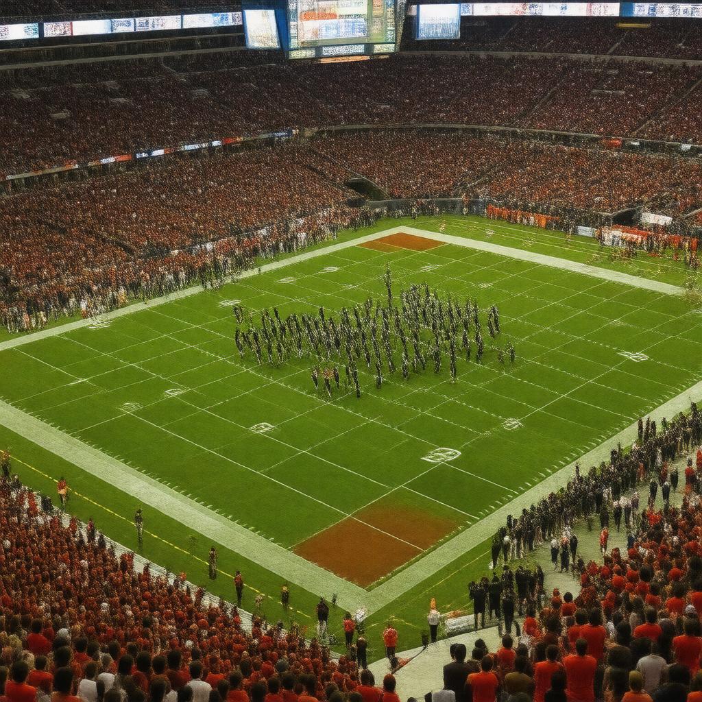 AI-created image of NCAA college football