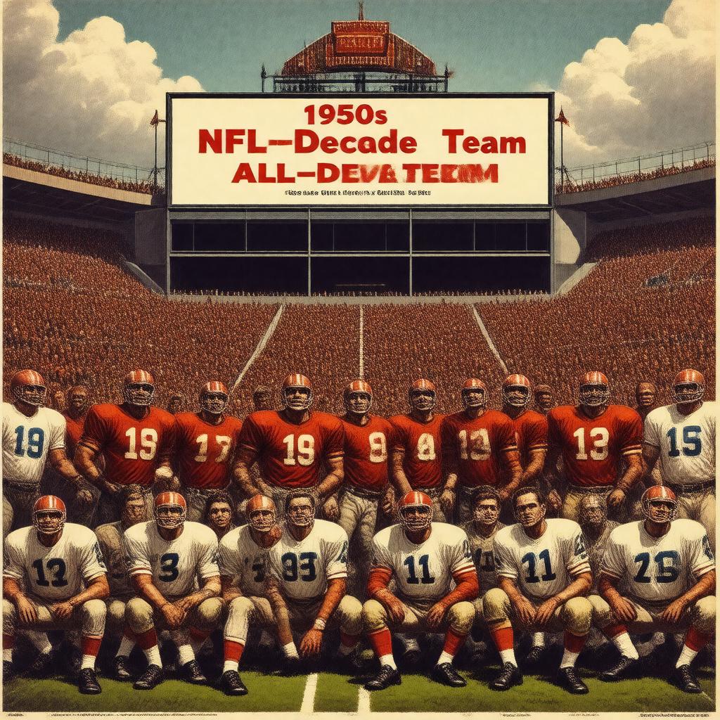 AI-created image of NFL 1950s All-Decade Team