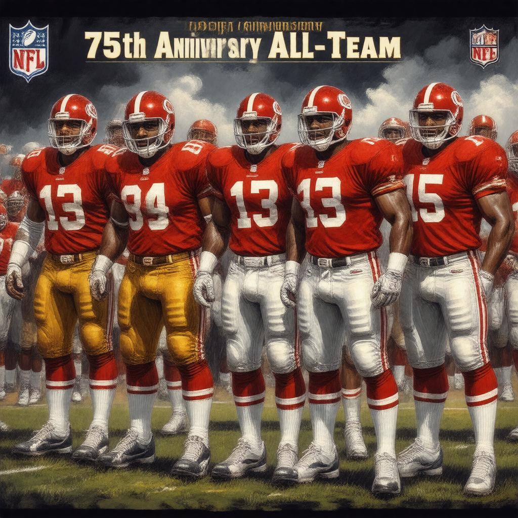 AI-created image of NFL 75th Anniversary All-Time Team