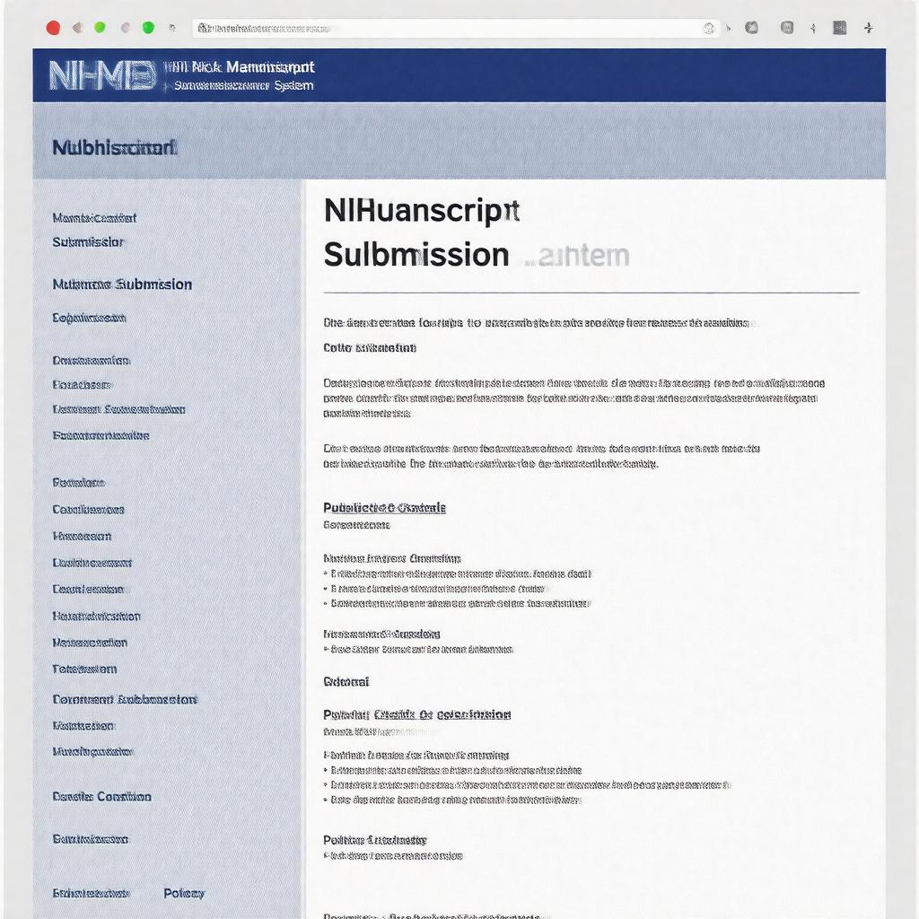 Click to view larger image AI-created image of NIH Manuscript Submission System