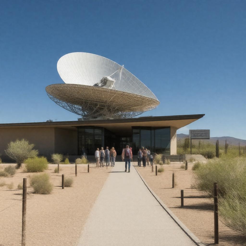 Click to view larger image AI-created image of NRAO Science Education Center