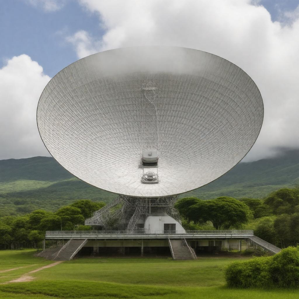 AI-created image of NSF Arecibo Observatory (until 2020)