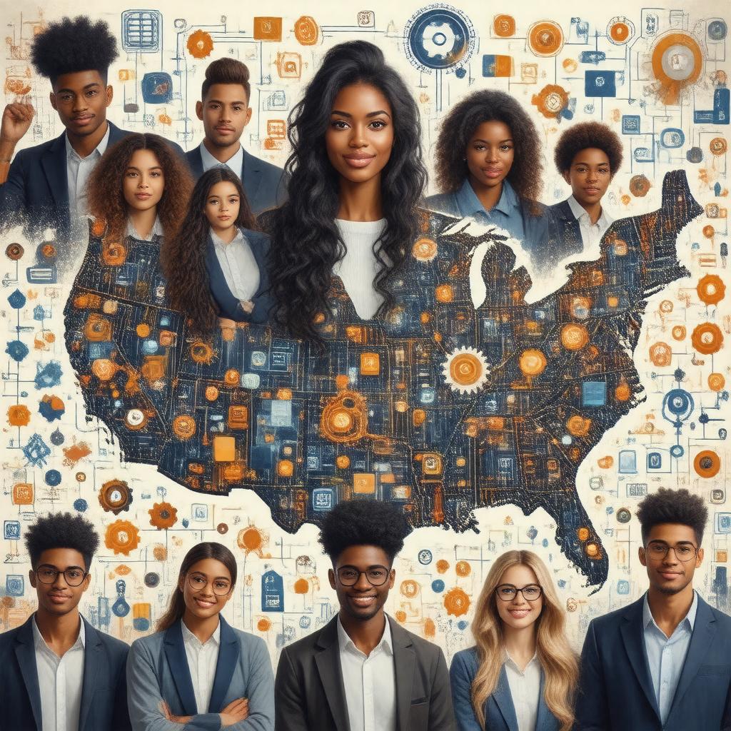 Click to view larger image AI-created image of NSF INCLUDES