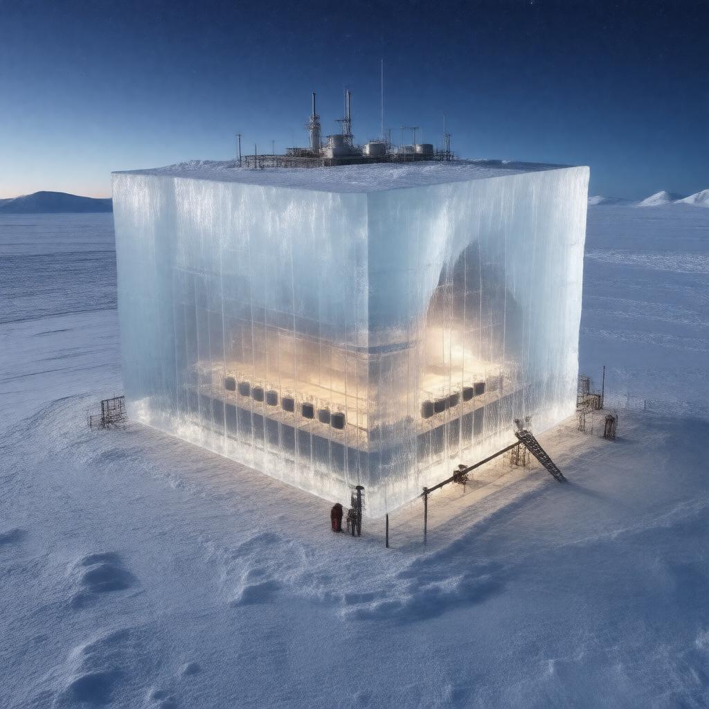Click to view larger image AI-created image of NSF IceCube Neutrino Observatory
