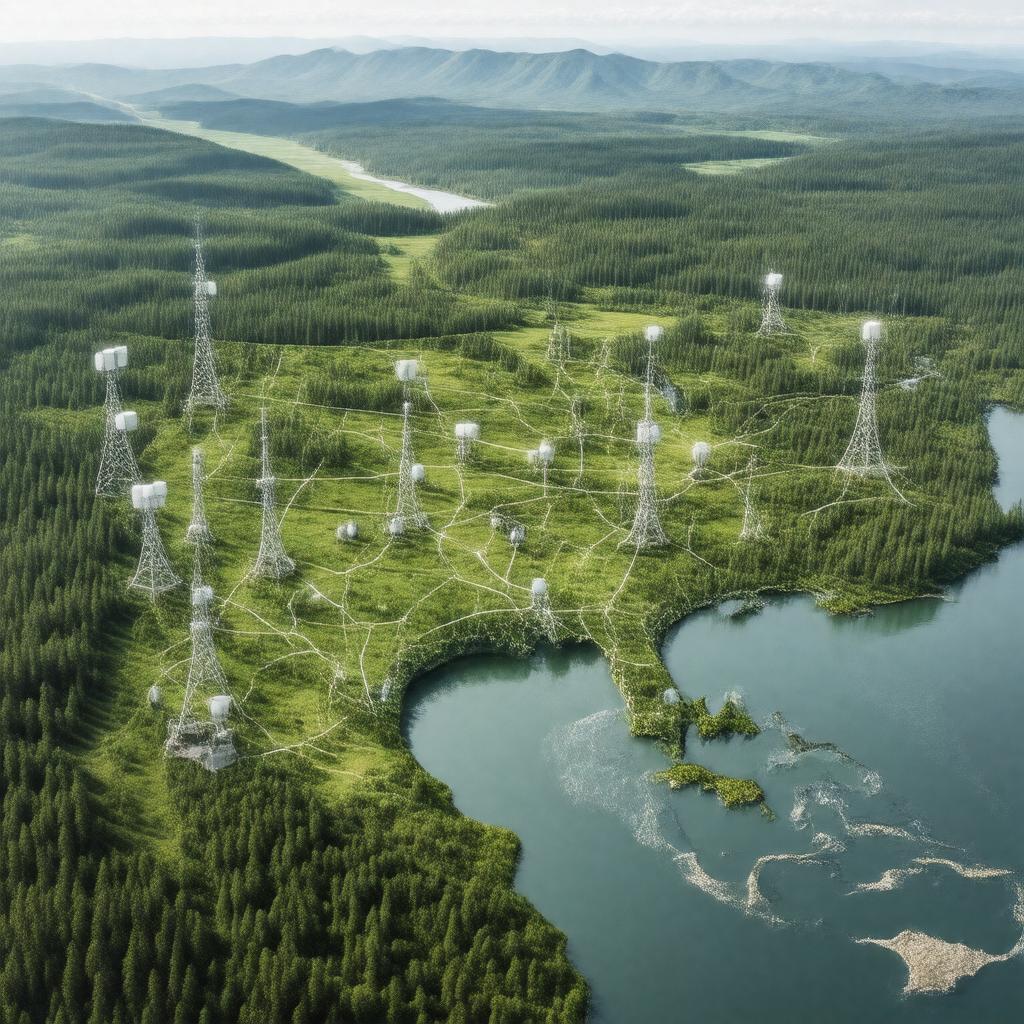 Click to view larger image AI-created image of NSF National Ecological Observatory Network