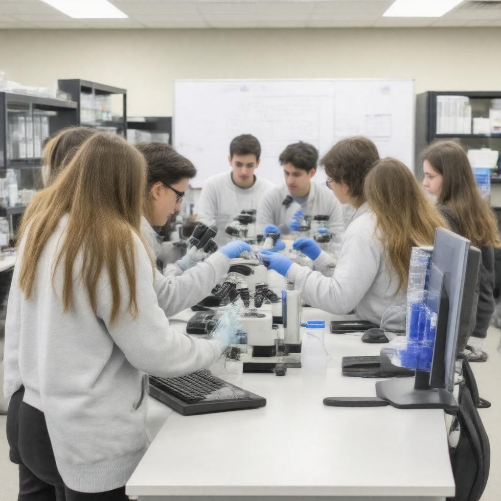 Click to view larger image AI-created image of NSF REU (Research Experiences for Undergraduates)